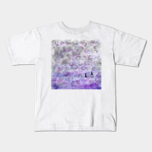 Wall of purple bubbles Kids T-Shirt